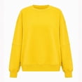 thumbnail image 4 of DISKEBUISS Women's Crew Neck Sweatshirt Long Sleeve Oversized Pullover Top for Fall Winter Casual Solid Shirt, 4 of 6