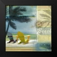 thumbnail image 2 of Franklin 15x15 Black Modern Framed Museum Art Print Titled - Beach, 2 of 5