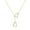 Gold-color, variant on Aellinatey Double Horse Stirrup Lariat Necklace Delicate Collarbone Chain Charm For Women