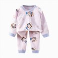 thumbnail image 6 of NOLDARES Little Boys Cotton Pajamas 2 Piece Set Long Sleeve Pullover Top and Pants Print Pjs Sleepwear Toddlers 6-12 Months 12-24 Months 2t 3t 4t 5t 6t 7t 8t 9t Children,Light Purple,12-18 M, 6 of 6