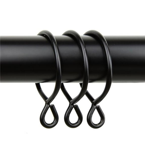 Central Design 1926-12 3.25 in. Curtain Eyelet Rings, Black - Set of 10