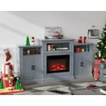 thumbnail image 6 of VINGLI Electric Fireplace Television Stand with Mantel, Gray, 85", 163.3 lbs, 6 of 9