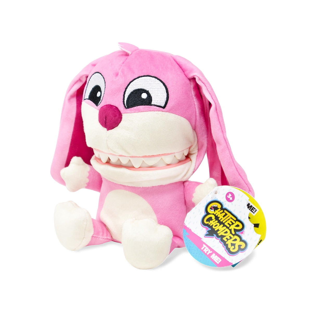 Chatter Chompers Bunny Plush 6.5", Interactive Collectible Toy, Funny Sound Effects, Ages 3+