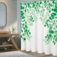 thumbnail image 2 of Emerald Green Eucalyptus Shower Curtain for Bathroom with 12 Hooks, Waterproof Enhanced Shower Curtains with Eucalyptus Leaf Plant Pattern, Watercolor Botanical Shower Curtain-72 x72, 2 of 6
