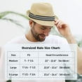 thumbnail image 2 of Comhats Mens Sun Hats Fedora Trilby Straw Summer Hats Panama Beach Sunhats Packable Short Brim Golf Hats Camel Large, 2 of 7
