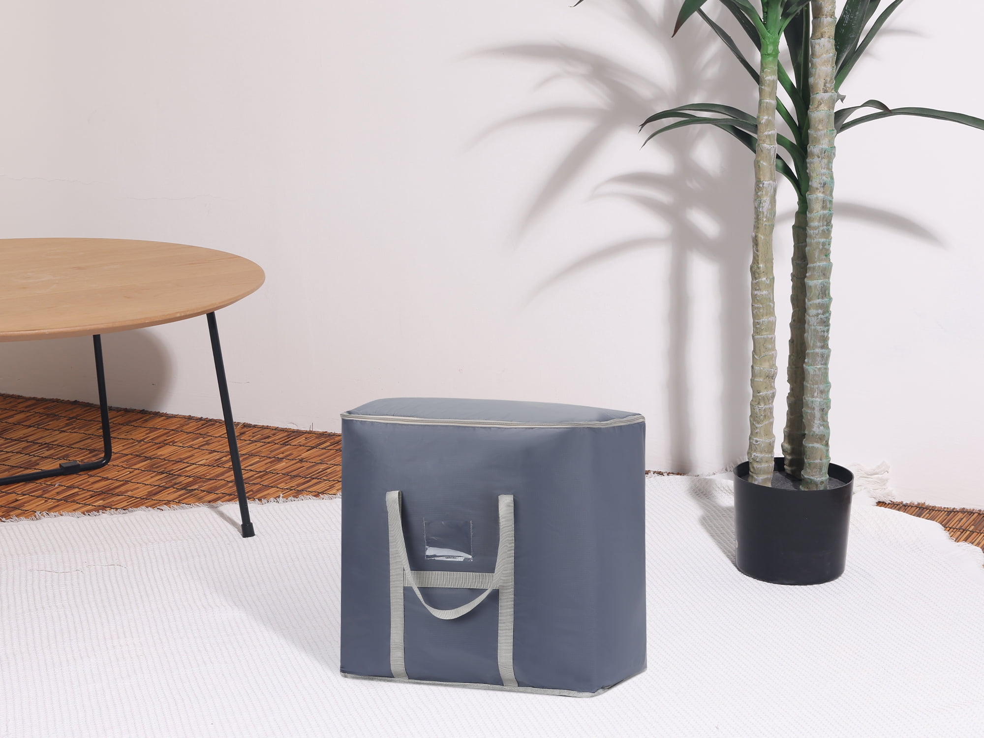 Unique Bargains 1 Pack Clothes Storage Bags Moving Bags Gray 47*22*22in