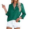 thumbnail image 2 of Mashaouyo Womens Button Down Shirts Teenfriend Long Sleeve Oversized Blouses Tops Clearance Sale, 2 of 4