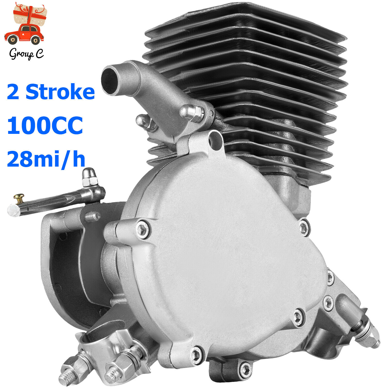 2 Stroke 100CC Bicycle Gasoline Engine Air-Cooled Motor Kit for Motorized Bike