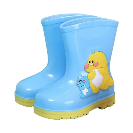 

QYZEU Girls Winter Clothes Size 6 Girl Boots Children Waterproof Rain Boots Comfortable Wrapped Cartoon Children Rain Shoes