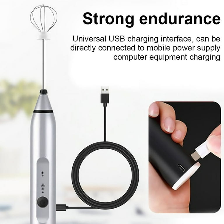 Milk Frother Electric Egg Beater USB Charging Mixer for Coffee Drink P –  Tangosilverhorse