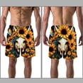 thumbnail image 3 of luoweisi Men's Beach Shorts Quick Dry Swim Trunks with Mesh Lining Sunflower Unicorn L, 3 of 5