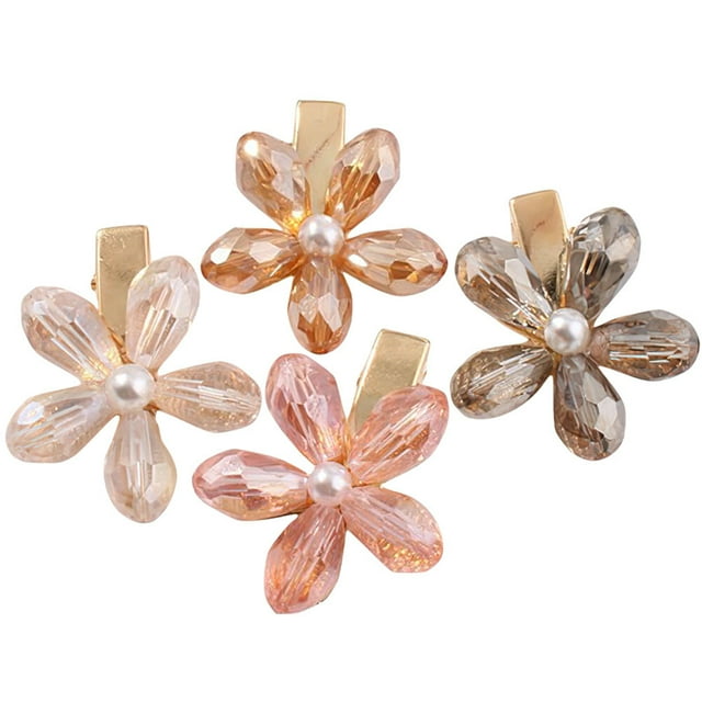 4Pcs Flower Hair Clips Small Hair Clips Tiny Hair Clips Small Flower