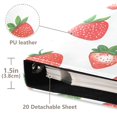 thumbnail image 3 of FORMRS 3 Ring Photo Album 4"x6" Self Adhesive Large Capacity PU Leather Cover, Strawberry, 3 of 8