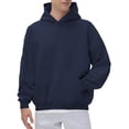 thumbnail image 3 of Blekii Men's Cotton Collar Pullover Sweatshirt, Casual Long Sleeve Shirt Style Top, Soft Blend for Everyday Comfort, Versatile Layering Piece, Minimalist Design for Work Or Leisure,, 3 of 10