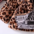 thumbnail image 5 of IDOPIP Kids Girls Fall Winter Leopard Faux Fur Hooded Coat Jacket Thick Fleece Windproof Parka Outwear, 5 of 7
