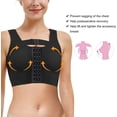 thumbnail image 3 of Nebility Post-Surgery Front Closure Bra for Women Posture Corrector Compression Shapewear Tops with Breast Support Band(Black Small), 3 of 8