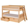 thumbnail image 7 of Camaflexi Twin over Twin Low Bunk Bed - Mission Headboard - Lateral Angle Ladder - White Finish, 7 of 7