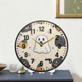 thumbnail image 4 of Yayeee Wall Clock Battery Operated 11.9" Silent Quartz Non-Ticking for Living Room Decor, Halloween Black Pumpkins, 4 of 8