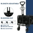 thumbnail image 4 of SUGIFT Small Wagons Carts Foldable Collapsible Grocery Wagon Cart on Wheels, Black, 4 of 8