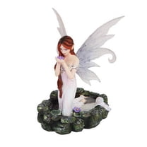 Pacific Giftware Water Princess Fairy Kneeling in Pond Mystical Statue Figurine, 5.5" x 5.5" x 6"