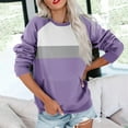thumbnail image 2 of Posijego Women's Crewneck Sweatshirts Front Pocket Fall & Winter Clothes Ladies Long Sleeve Pullover Tops, 2 of 5