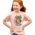 thumbnail image 2 of Howdy Easter Western Graphic Shirt for Girls Spring Desert Easter Bunny Tee Peach Shirt Youth Large, 2 of 5