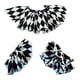 thumbnail image 1 of Conjunto de puños de cuello de payaso, fácil de usar, accesorio fotográfico para fiesta, disfraz de Halloween para festival Cuadrículas blancas y negras, 1 of 9
