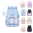 thumbnail image 4 of JuDWoC Travel Laptop Backpack Bookbag for Travel Plaid Pattern Multi Pocket Storage Lightweight Water Resistant Rucksack Casual Everyday Storage Daypack Laptop Pack 16.2in, 4 of 4