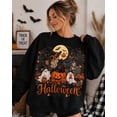 thumbnail image 4 of Halloween Sweatshirt, Cute Spooky Halloween Shirt, Witch Ghost Pumpkin Black Cat Crewneck, Halloween Graphic Sweatshirt, 4 of 7