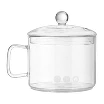 Glass Saucepan with Cover, Glass Cooking Pot - Heat Resistant Borosilicate Glass Cookware Stovetop Pot for Pasta, Noodle, Soup, Milk, Clear Simmer Pot with Lid for Home Fragrance
