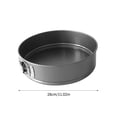 thumbnail image 3 of Billuyoard Molde para tarta de queso, forma redonda, antiadherente, resistente a altas temperaturas, molde de acero al carbono, herramienta para hornear en Cocina y Comedor 28cm Billuyoard HA009620-05, 3 of 6