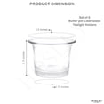 thumbnail image 2 of HOSLEY Hosley Classic Tealight Candles Glass Candle Holder Set, Set of 12, 2 of 11