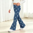 thumbnail image 6 of Avtoify Girls Pants Kids Girls Star Print Soft Elasticity Casual Flared Trousers Pants, 6 of 9