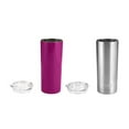 thumbnail image 5 of Built (Set of 2) 20-Ounce Double Wall Stainless Steel Tumblers, 20-Ounces, Stainless Steel and Tropical Pink, 5 of 7