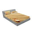 thumbnail image 2 of Ambesonne Animal Fitted Sheet & Pillow Sham Set, Seashells Yellow Sand, Queen, Sand Brown, 2 of 2