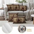 thumbnail image 6 of Pack of 2 Outdoor Pillow Covers 18x18 Inch Waterproof Western Farmhouse Throw Pillow Covers,Decorative Couch Pillow Shams Protectors Primitive Rustic Country Retro Texas Star Cushion Pillowcases, 6 of 8