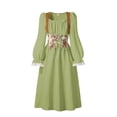 thumbnail image 1 of DXOUPM Robes pour Filles Printemps et Été Robe à Manches Longues à la Mode avec Taille à Empiècements, 1 of 3