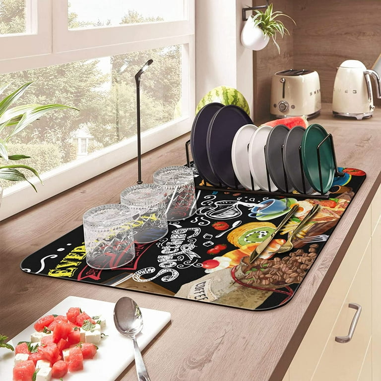 Artistic Beautiful Coffee Mat 24x18 Inch for Kitchen Counter