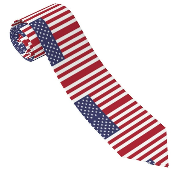 America Flag Tie For Men Funny Neckties Fashion Gentleman Soft Comfortable Ties