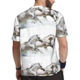 thumbnail image 2 of Rocae Running White Horses for Men's Mesh Quick-Dry Short Sleeve Workout T-Shirt,Mens Crew Neck Tee Lightweight Soft Classic T Shirts 6X-Large, 2 of 9