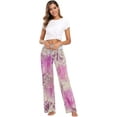 thumbnail image 6 of Women's Pajama Pants Watercolor Butterfly Comfy Stretch Sleepwear Essentials womens Lightweight Lounge Terry Pajama Pant, Small, 6 of 7