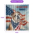 thumbnail image 5 of Patriot Bulldog We Will Never Forget Patriotic Remembrance Day Shower Curtain Dog Lover Gifts Idea Waterproof Bathroom Bathtub Curtain - 12014, 5 of 5