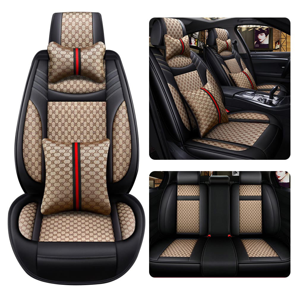 Car Seat Cover Full Set 5 Colors Car Accessories Comfortable Leather  Quality Gifts Universal Fit Fashion Minimalist -  Israel