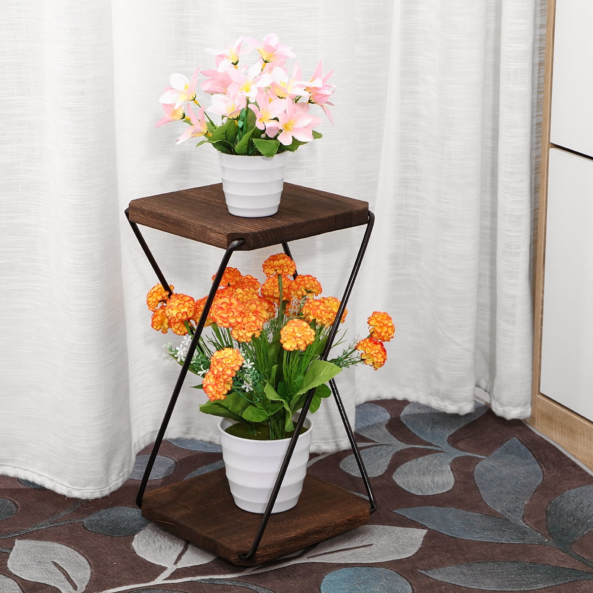 Details about   LUNA Plant Pots Cover Holder  Flowerpot Garden Flower Planters Indoor Stand 