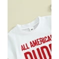 thumbnail image 5 of Baby Toddler Boy 4th of July Outfits, 6 12 18 24 Months 2T 3T Short Sleeve Letter Embroidery T shirt Tops + Elastic Waist Star Print Shorts Toddler Independence Day Clothes Set, 5 of 9