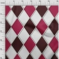 thumbnail image 3 of oneOone Georgette Viscose Dark Magenta Fabric Argyle Diy Clothing Quilting Fabric Print Fabric By Yard 42 Inch Wide, 3 of 4