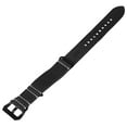 thumbnail image 3 of 26mm Black Crazy Horse Leather Strap Black Buckle Leather Watch Band With Double Sides Leather Watch Strap, 3 of 6