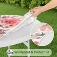 thumbnail image 5 of Pioneer Flower Floral Print Pattern Round Fitted Tablecloth with Elastic Edge,Dining Table Cover Waterproof,Outdoor Round Tablecloth for Camping,Dining,Indoor and Outdoor, 5 of 7