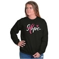 thumbnail image 3 of Hope Breast Cancer Awareness Ribbon Women Plus Size Crewneck Sweatshirt Brisco Brands 4X, 3 of 5