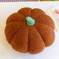 thumbnail image 1 of Fiudx Liquidación de ofertas flash Cojín de calabaza para Halloween, cojín de lana tejida, estilo calabaza, cojín para sofá de sala de estar, 1 of 3